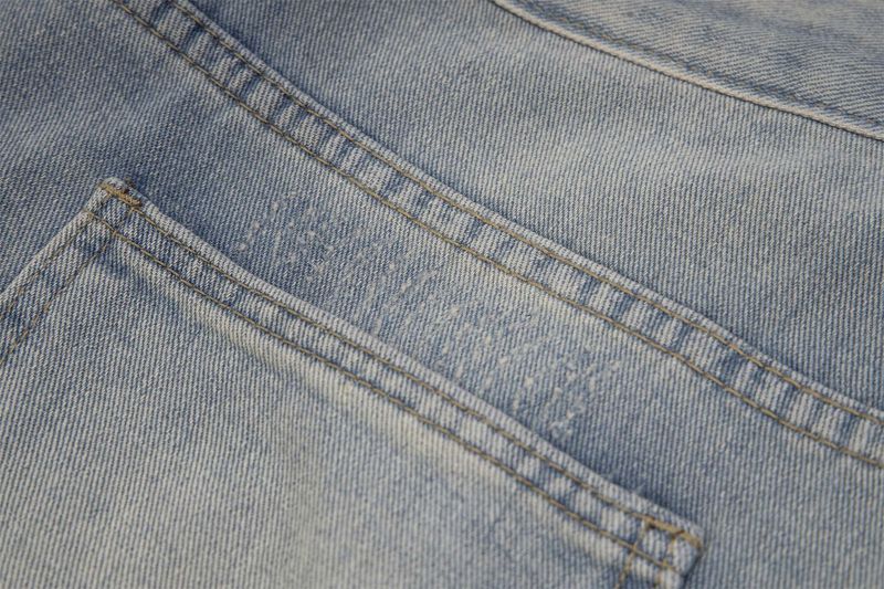 Meeste rõivad National Trend High Streeti pestud kulunud kivikestega kulunud teksariided unisex lahtised laiad sirged püksid_voghion.com