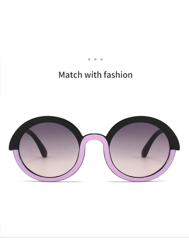 Occhiali da sole polarizzati per bambini alla moda, per ragazzi e ragazze, montatura in morbido TPEE, design a occhio di gatto, protezione solare UV400, occhiali rotondi_voghion.com