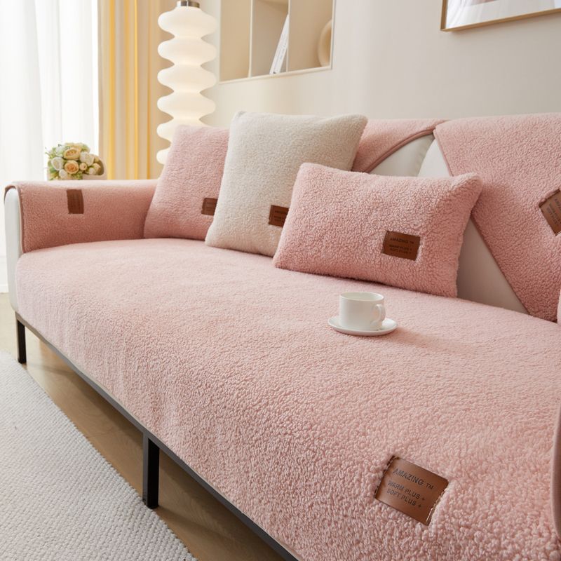Unisex new winter lambskin sofa cushion non slip plush cushion simple modern sofa cover cloth towel_voghion.com