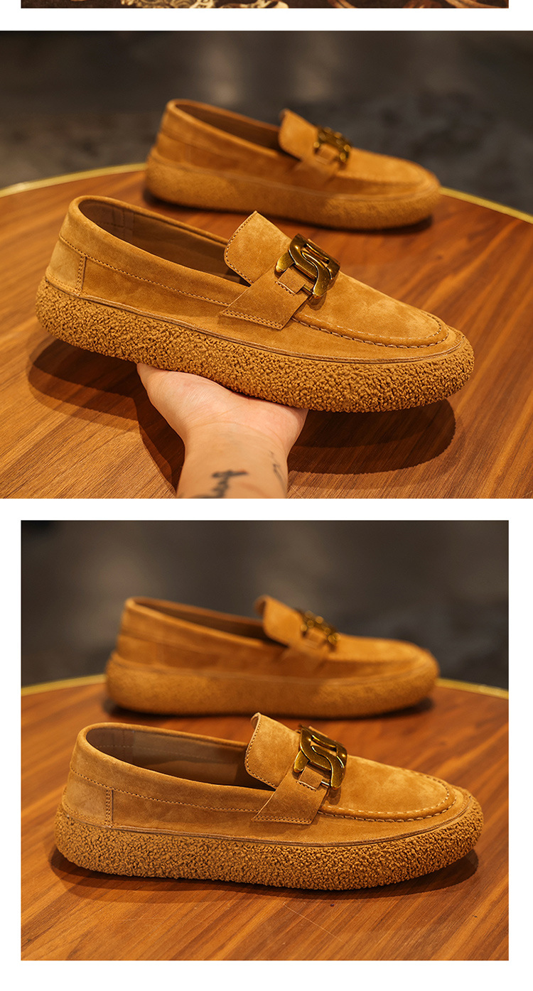 Scarpe casual da uomo Scarpe slip-on retrò britanniche Maniche in vera pelle Mocassini da guida traspiranti_voghion.com