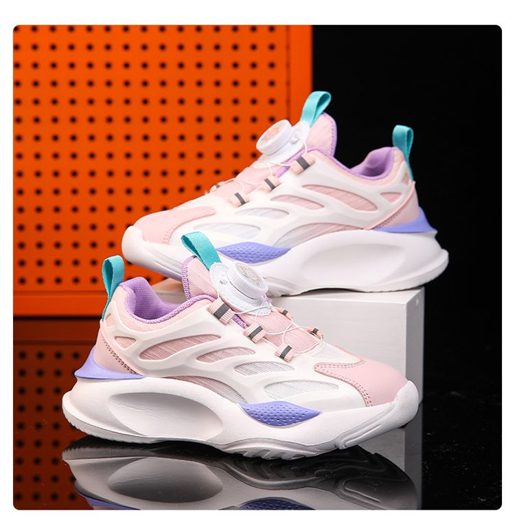 Kinderschuhe Neue Herbst Kindermode Papa Schuhe Laufschuhe Drehknopf Sport Kleine Weiße Schuhe Für Mädchen_voghion.com