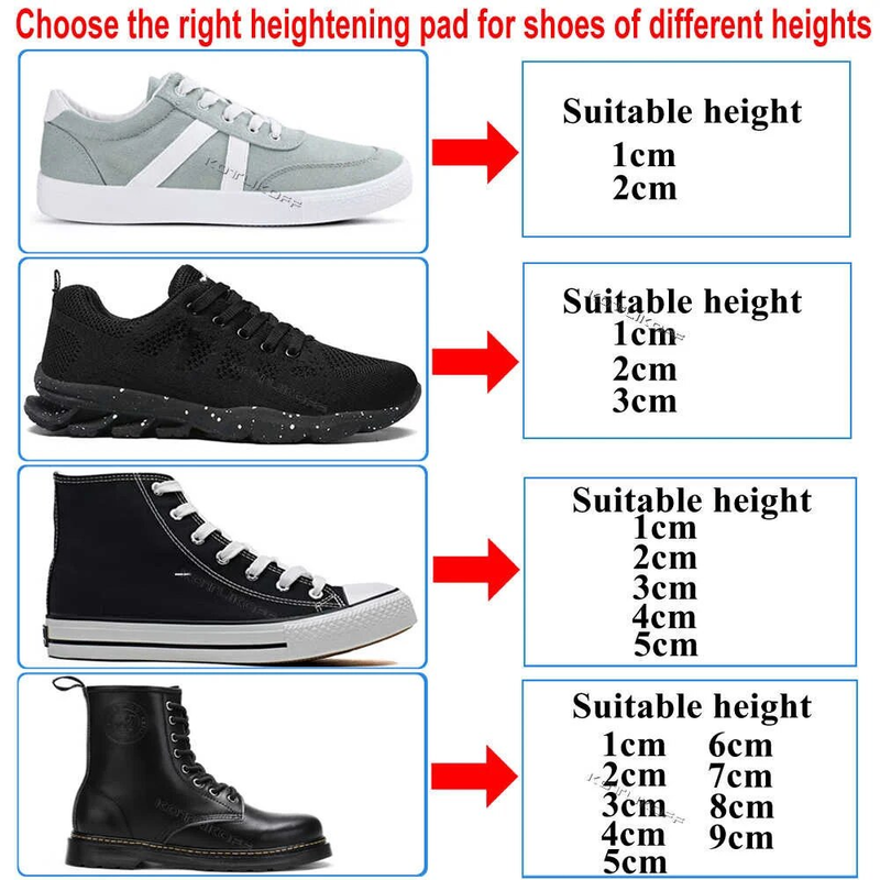 Invisible Increase Feet 3/5/7/9cm Lift Adjustable Cut Shoe Heel Insert Taller Height Insole For Shoes_voghion.com