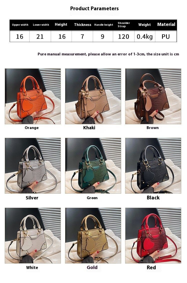 Single shoulder lizard patterned small square autumn and winter new crossbody bag women's high-end handbag_voghion.com