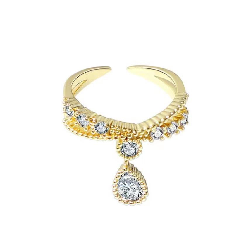 Zircone doppio strato alla moda per donna, design di nicchia con micro intarsi leggeri alla moda, indice di alta qualità_voghion.com