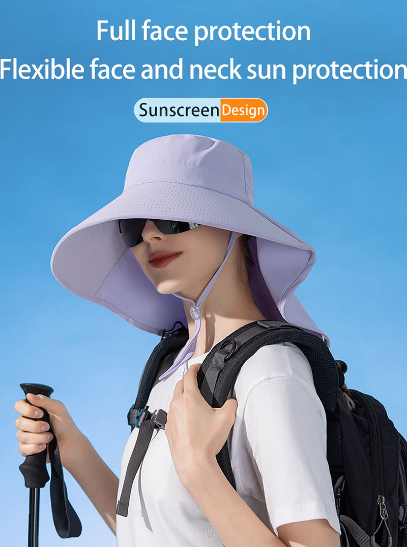 Vendita calda Scialle a tesa larga Cappello da pescatore europeo e americano alla moda, cappello estivo da esterno con foro per coda di cavallo_voghion.com