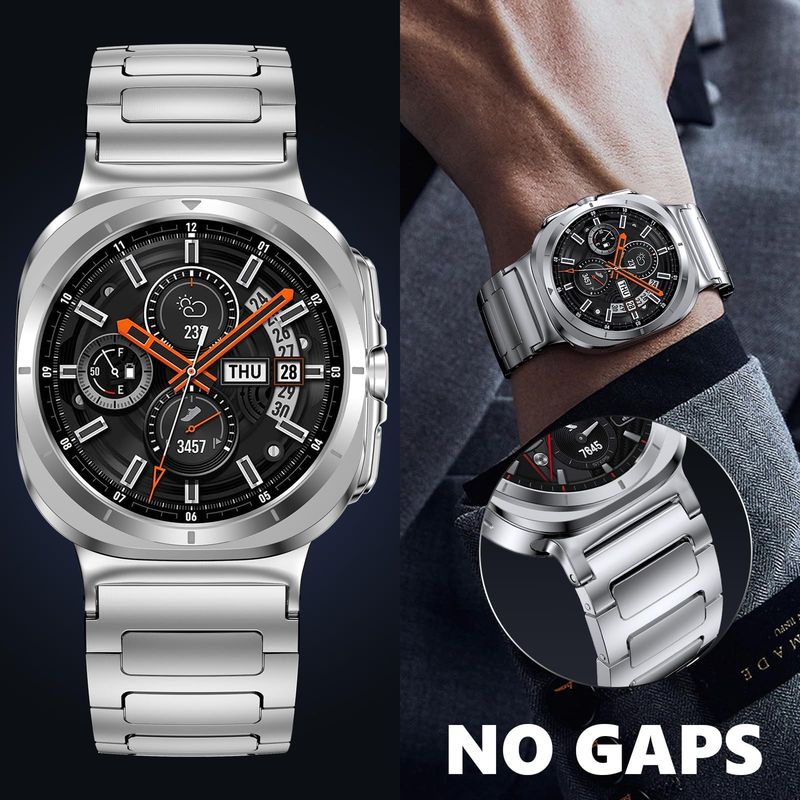 Curea pentru Samsung Galaxy Watch Ultra 47mm din oțel inoxidabil, brățară metalică pentru Samsung Galaxy Ultra, brățară de afaceri pentru bărbați_voghion.com