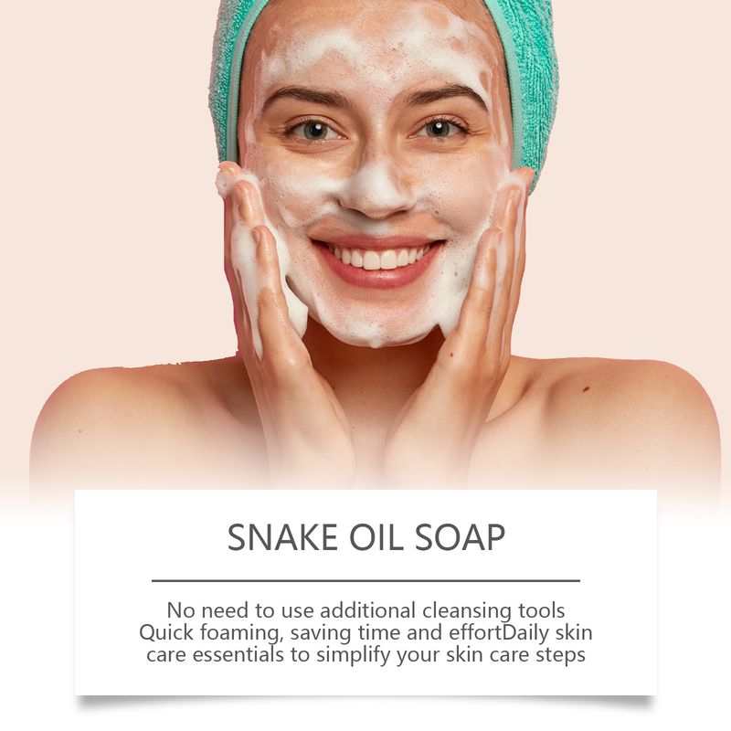 Hoygi Snake Oil Cleansing Soap Gently Cleanses Facial Skin Soft, Smooth And Refreshing Oil Control Skin Cleansing Soap_voghion.com