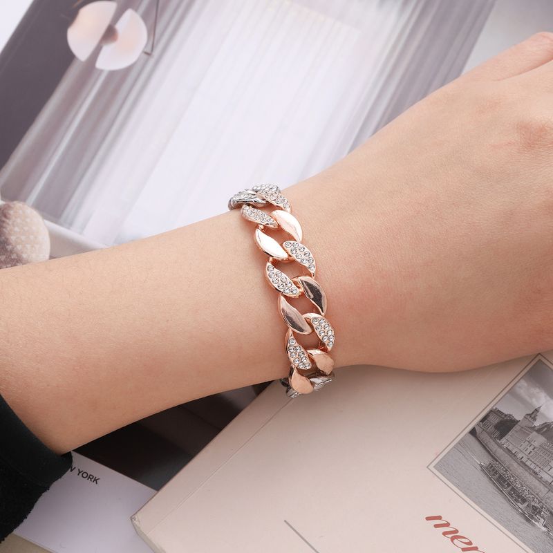 milieuvriendelijke legering Hiphop hoogwaardige kleurblokkering 15mm Cubaanse armband sieraden_voghion.com