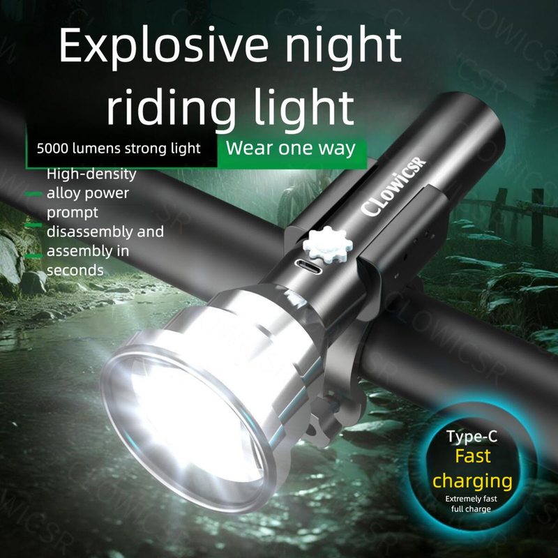 Super Bicycle Ultra Bright Front Light High-Intensity Flashlight Road Mountain Bike Outdoor Riding Gear Lighting_voghion.com