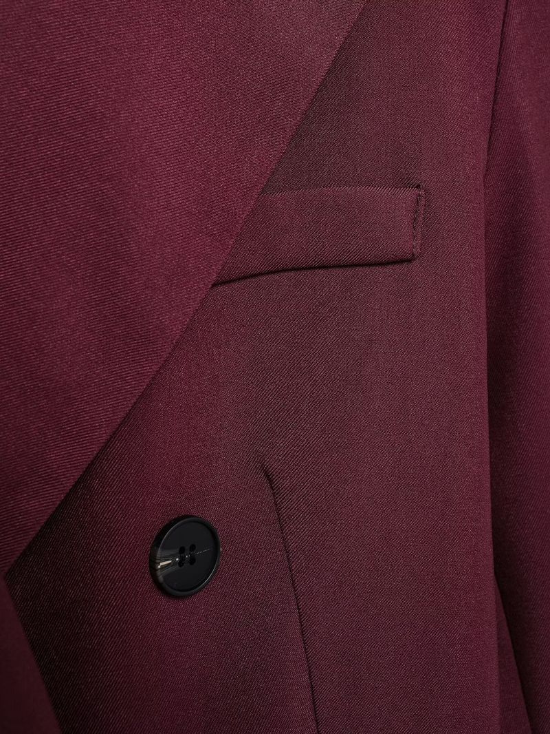Women's Clothing Autumn Ankola Red Double Breasted Jacket Pants Suit_voghion.com