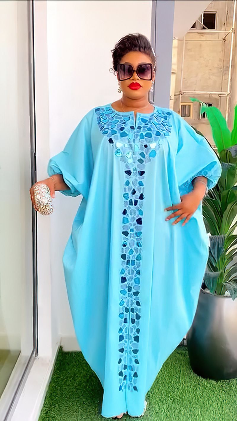 Vestido con parche irregular de diamantes de imitación para mujer_voghion.com