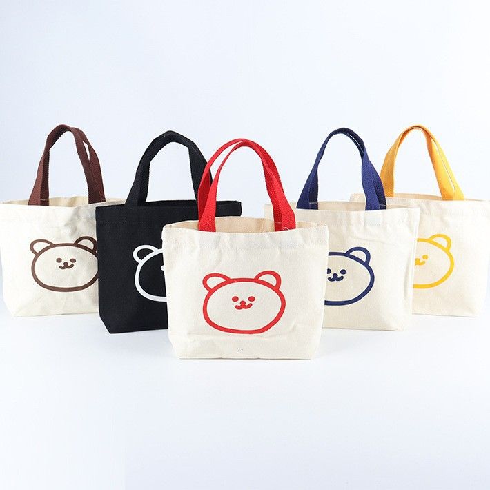 Mini Canvas Lunchtasche für Studentinnen (koreanische Version) – Niedlich, elegant und geräumig_voghion.com