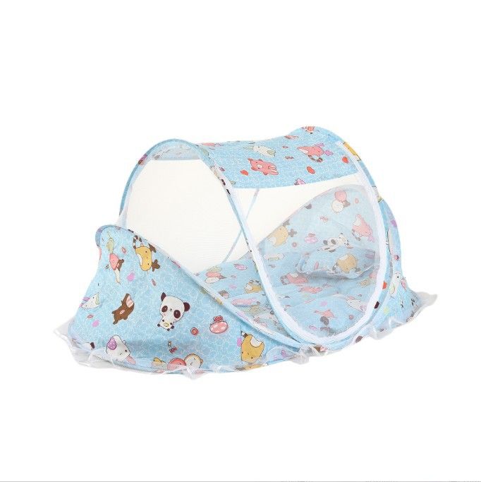 Children Fold Out And Carry Mosquito Nets With Sleeping Pads, Pillows, Mosquito Nets, Bed With Zippers, Mosquito Nets For Children Aged 0-3_voghion.com