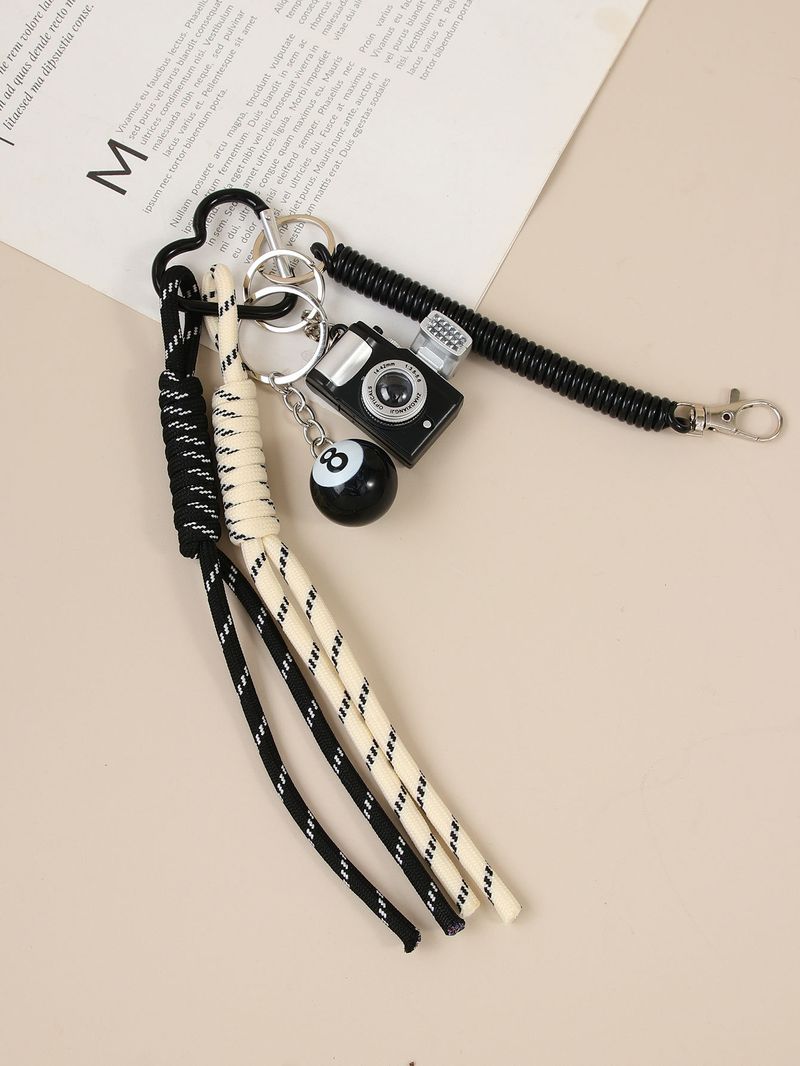 Handmade PU Leather Star Keychain Bag Charm - Camera & Football Design, Trendy DIY Accessory For Bags, Keys & More_voghion.com