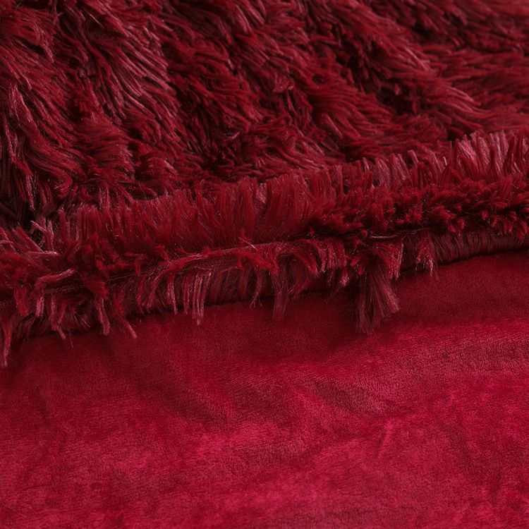 Federa invernale in peluche spessa e calda, federa singola in peluche, federa a pois_voghion.com