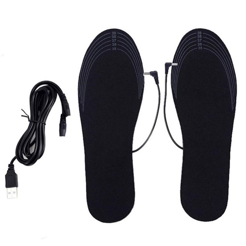 USB Heated Shoe Insoles Feet Warm Sock Pad Mat Electrically Heating Insoles Washable Warm Thermal Insoles Unisex WJ014 Insoles_voghion.com
