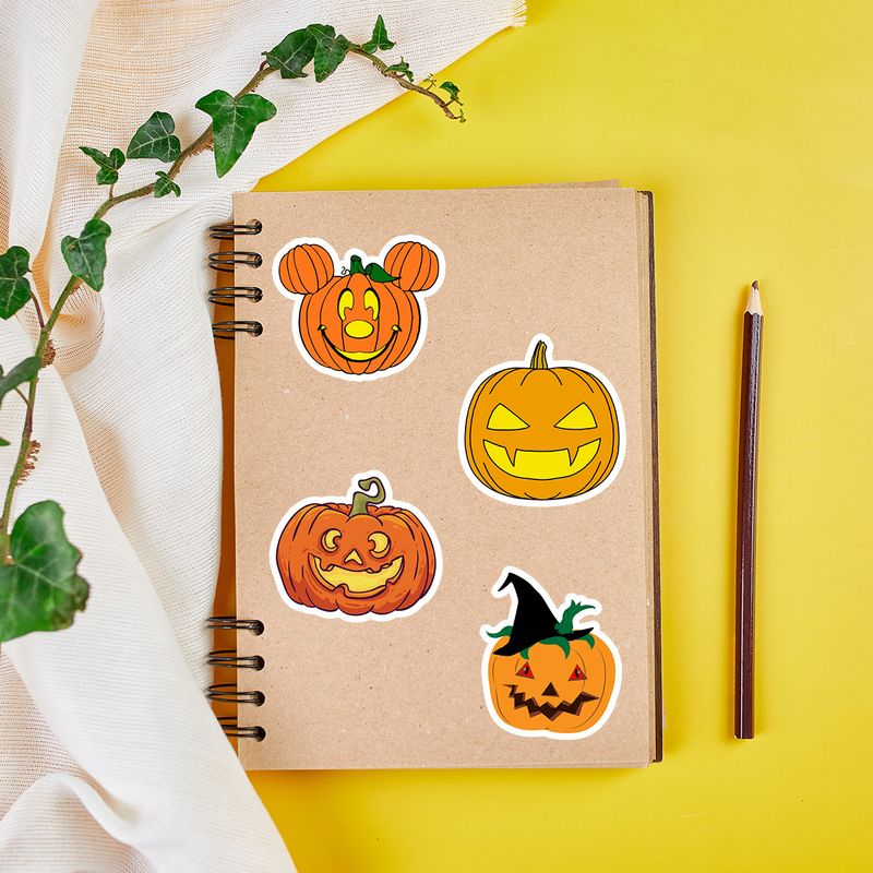 Adesivi 50 adesivi graffiti per decorazioni natalizie a forma di zucca di Halloween per auto, telefono e tazze d'acqua, adesivi impermeabili_voghion.com