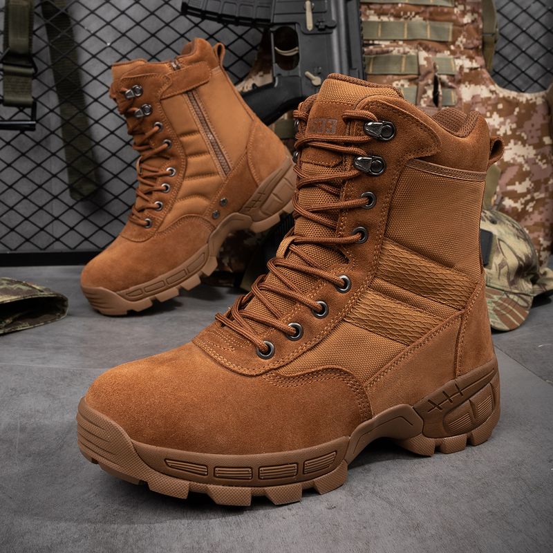 Combat Boots For Men, Outdoor Hiking And Mountaineering Boots For Men, Tactical Boots For Men, High Top Desert Boots For Men, Field Boots For Men_voghion.com