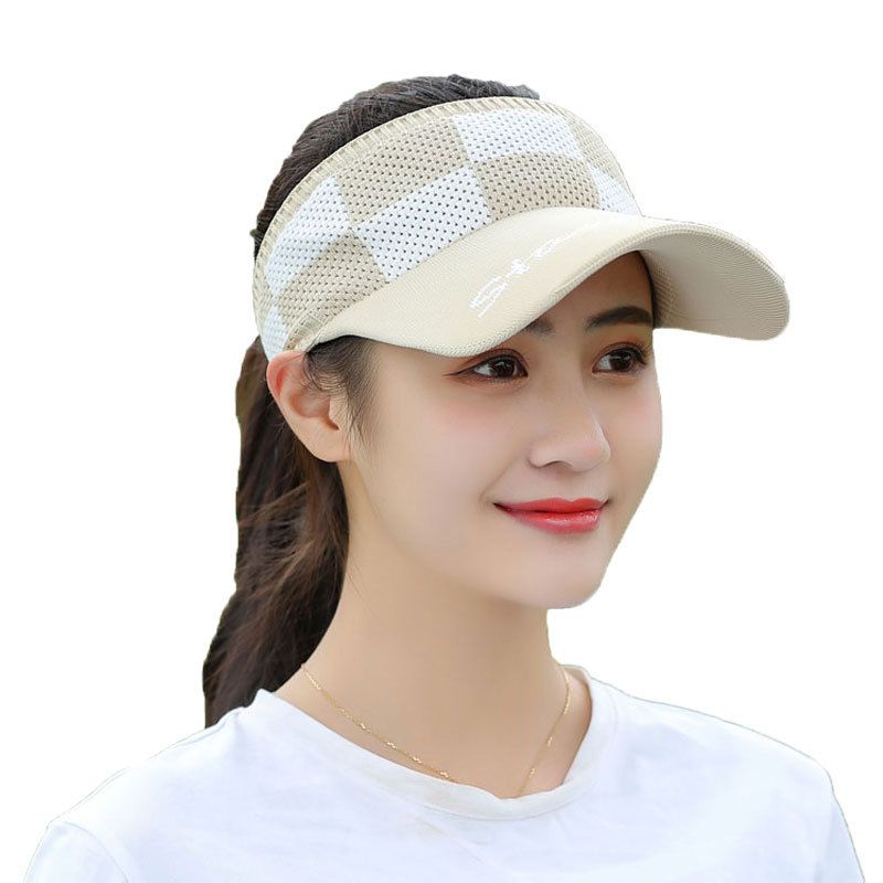 Berretto in maglia alla moda da donna coreano con linguetta d'anatra, traspirante, casual, aperto in alto, estivo, con protezione solare_voghion.com