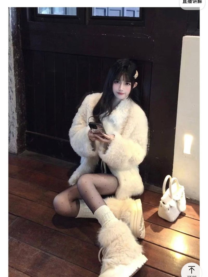 Warme, flauschige, rutschfeste Schneestiefel für Damen – Winter 2024 – Dickes Plüschfutter, dicke Sohle, Baumwollschuhe, Zehensteg, kurze Stiefel_voghion.com