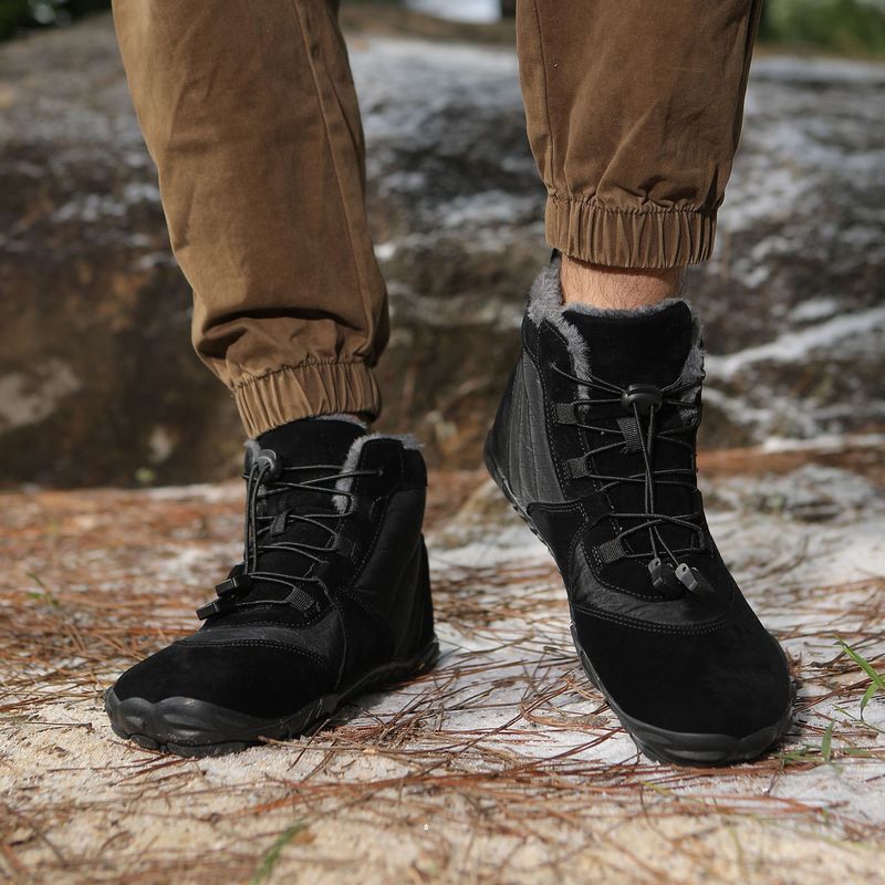 Grenzüberschreitende neue Fünf-Finger-Baumwollschuhe Outdoor-Sportschuhe Herren Samt warme Baumwollschuhe Verschleißfeste rutschfeste Schneestiefel Wanderschuhe_voghion.com