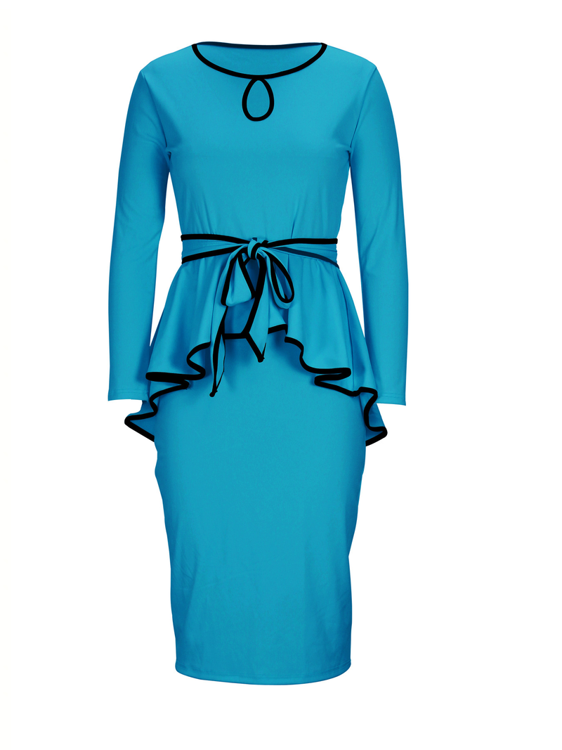 Set da donna in due pezzi con gonna irregolare, sexy ed elegante, con gonna flangiata e gonna divisa_voghion.com