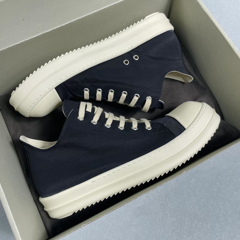 RO Super Popular Shoelace Couple Canva Shoe 25 New Genuine Leather Round Toe Lace Thick Sole Caual Veratile_voghion.com
