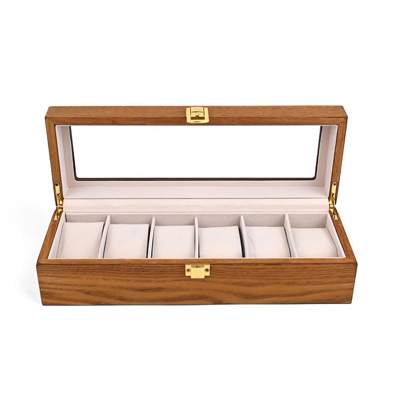 Home Storage Nuovo Spot Legno Palissandro 6 Griglia Orologio Scatola Portaoggetti Gioielli 6 Posizione Noce Anello Scatola Portaoggetti_voghion.com