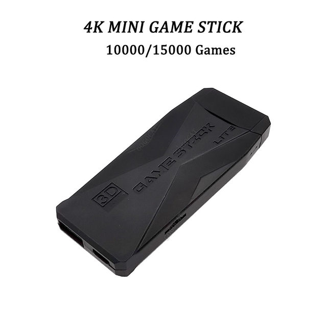 GOGOCAT Mini Retro Game Stick 4K HD 2.4G Sem Fio 10000 Jogos 64GB Gamepads Clássicos para Jogos TV Controlador Familiar para PS1/GBA/MD_voghion.com