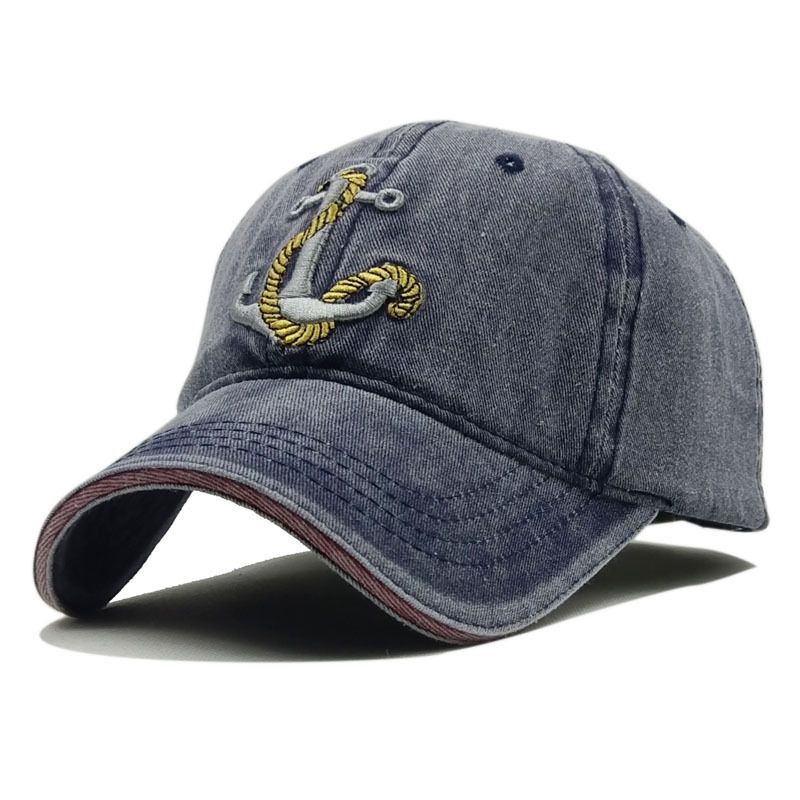 Embroidery Baseball Cap Cowboy Washed Cloth Adult Uisex Casual Witer-baseball-cap Dad Hat Achor Outdoor_voghion.com