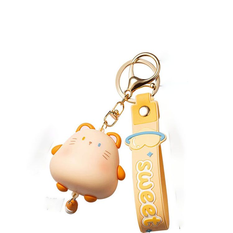 Porte-clés chaton mignon, exquis, chat siamois, chaîne de voiture, unisexe, dessin animé, pendentif pour sac à dos, couple, célébrités d'Internet_voghion.com