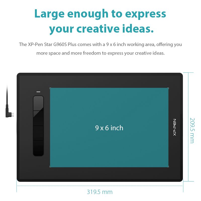 XP Pen Star G960S/S Plus Graphics Digital Drawing 8192 Levels Support Windows Pen Tablet Online Education_voghion.com