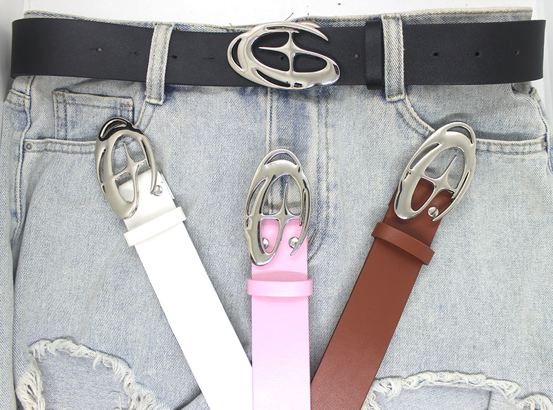 New Trendy Abstract Three-dimensional Cross Star Design Buckle Waistband Jeans Skirt Accessories Fashionable Versatile_voghion.com