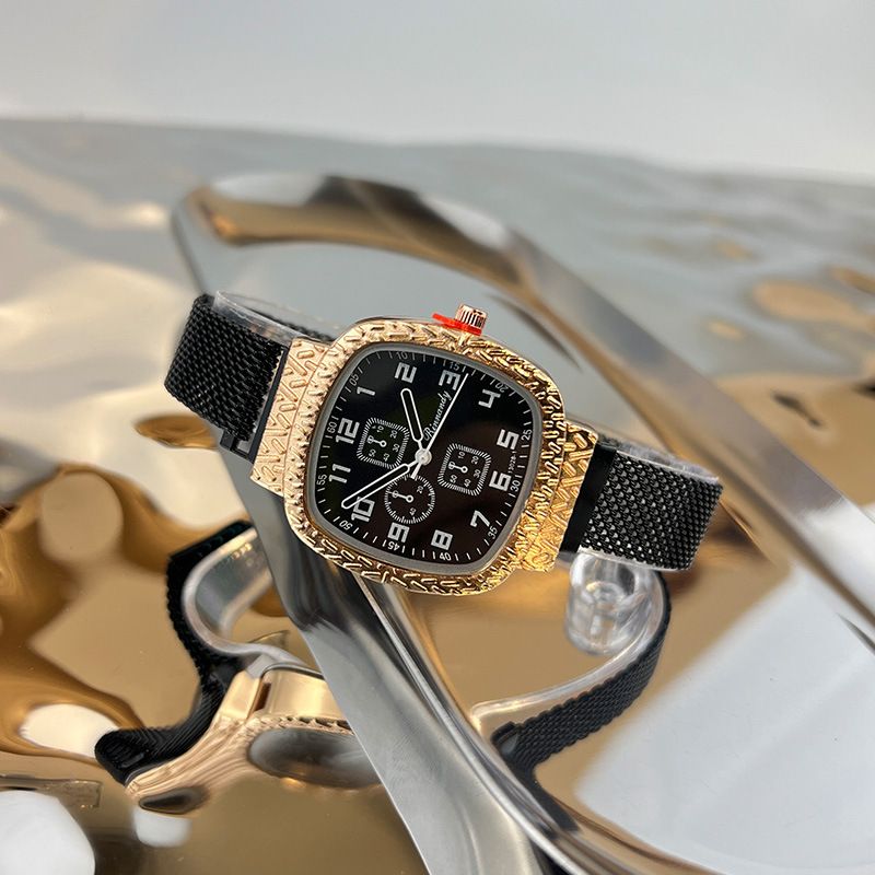 Square Women's Watch Wheat Ear Magnetic Buckle Milan Band Watch Candy Women's Quartz Watch Work Daily Birthday Anniversary Valentine's Day Gift_voghion.com