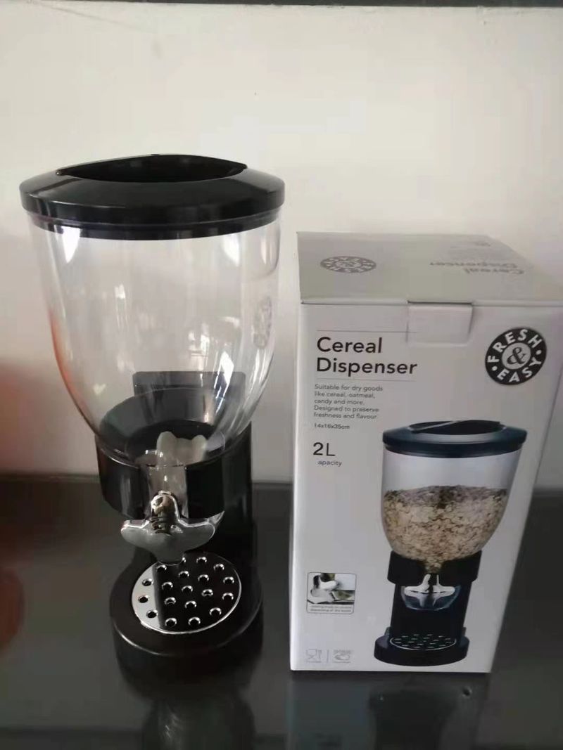 cereal dispemser double head upright plastic wheat machine wheat machine barrel Food Tank TV storage tank_voghion.com