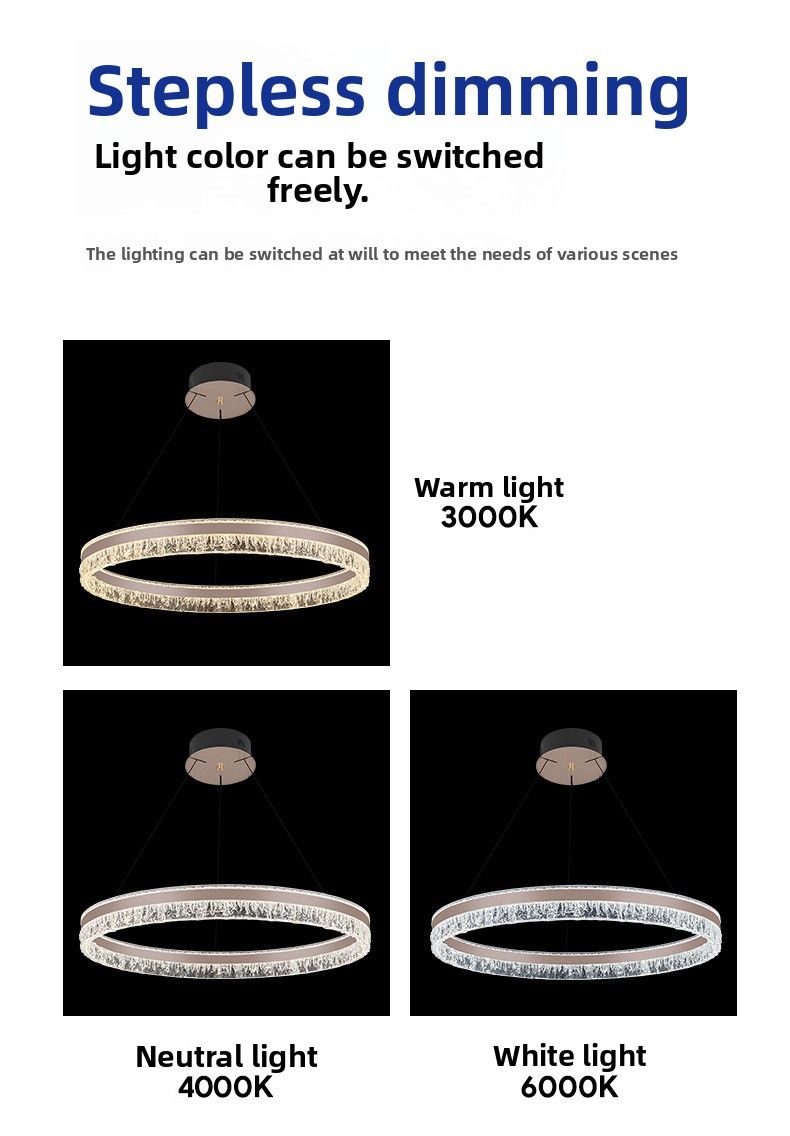 Lampadario a sospensione di lusso in stile italiano, moderno e minimalista, per sala da pranzo, di alta qualità, creativo, circolare, ad anello, per soffitto_voghion.com