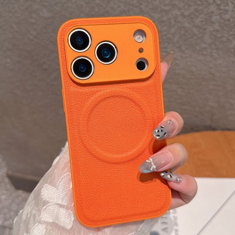 Leather Magnetic Phone Case For Iphone AIR 16 15 14 Plus 11 12 13 17 Pro Max Camera Protector Shockproof Cover_voghion.com
