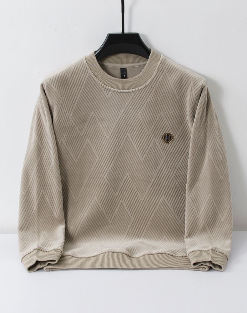 Herren-Sweatshirt mit Sherpa-Futter – Thermopullover für den Winter mit ultraweicher Fleece-Innenseite, verdicktes Langarm-Oberteil aus Polyester mit Rundhalsausschnitt_voghion.com