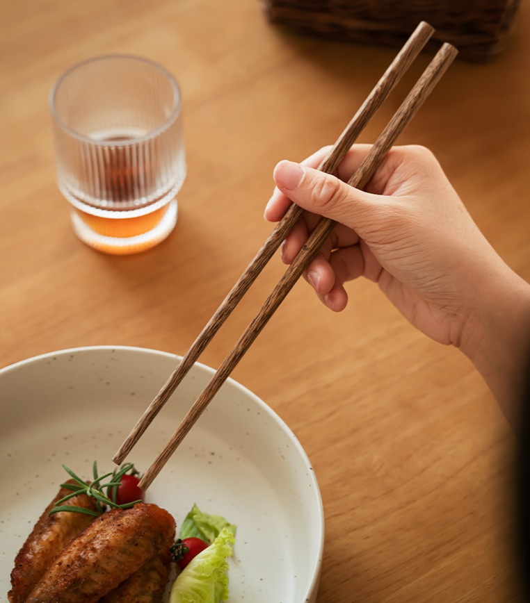 Zen Household Chinese Kitchen Tableware Chicken Wing Non-Slip Wooden High-End Style Chopsticks_voghion.com