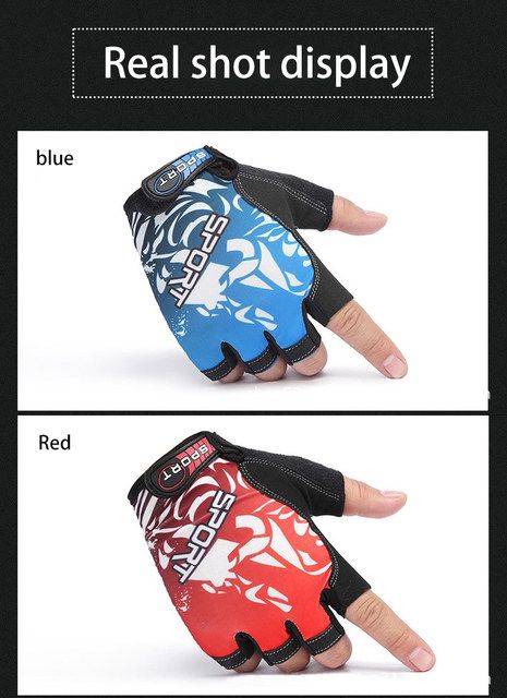 Half Finger Gym Fiess Anti-Slip Kvinnor Män Guantes Cycg Fingerless Handskar Cykeltillbehör Перчатки Без Пальцев_voghion.com
