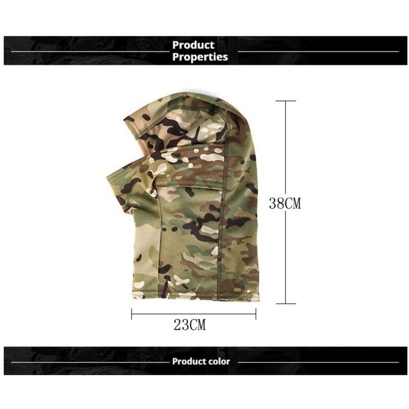 Capacete tático camuflado com padrão de python CP, máscara de ciclismo de secagem rápida, camuflagem, proteção solar, ao ar livre_voghion.com