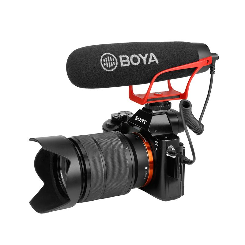 BOYA BY-BM2021 Super-Cardioid Shotgun Microphone For Iphone Android Smartphone DSLR Camera Camcorder Interview Live_voghion.com