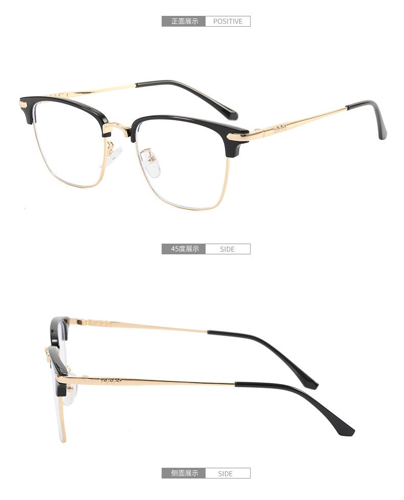 2021 Nuovo stile coreano alla moda alla moda per uomo Business mezza montatura Anti luce blu Presbiopia Specchio Donna_voghion.com