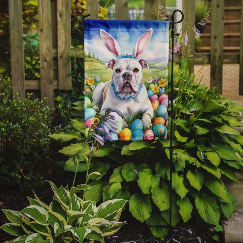 Flower Artwork Egg Flag Drative Flag Bulldog Garden Outside Banner Flag Patio Yard Garde Mailbox Hunt American Easter Yard Beds_voghion.com