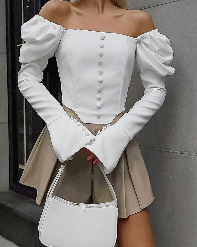 Lockeres, lässiges Langarm-Top für Damen_voghion.com