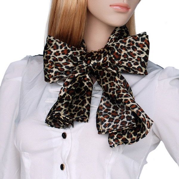 Blando Fashion Lady Leopard Print Subtle Natural Comfy Silk Scarf/Wrap/Shawl(Small)_voghion.com