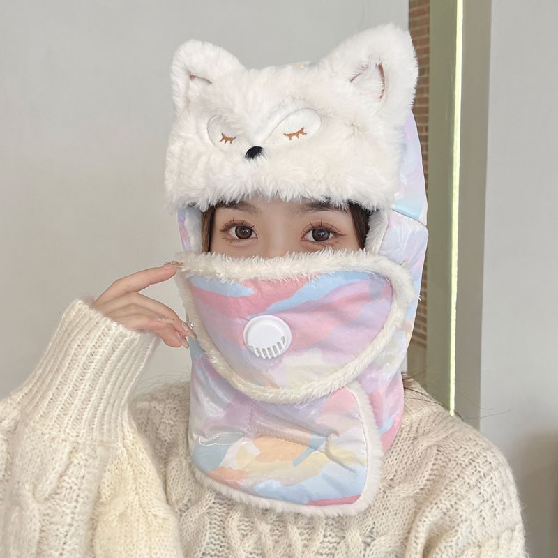 Lei Feng For Women Winter New Korean Version Thickened Fleece Outdoor Cycling Warmth Essential Windproof Coldproof_voghion.com