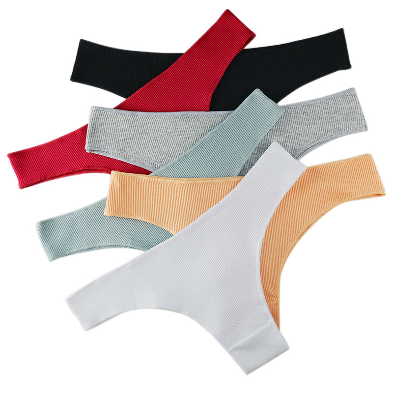 Mutandine perizoma sexy a coste brasiliane a vita bassa, in cotone elasticizzato, mini 2025d_voghion.com