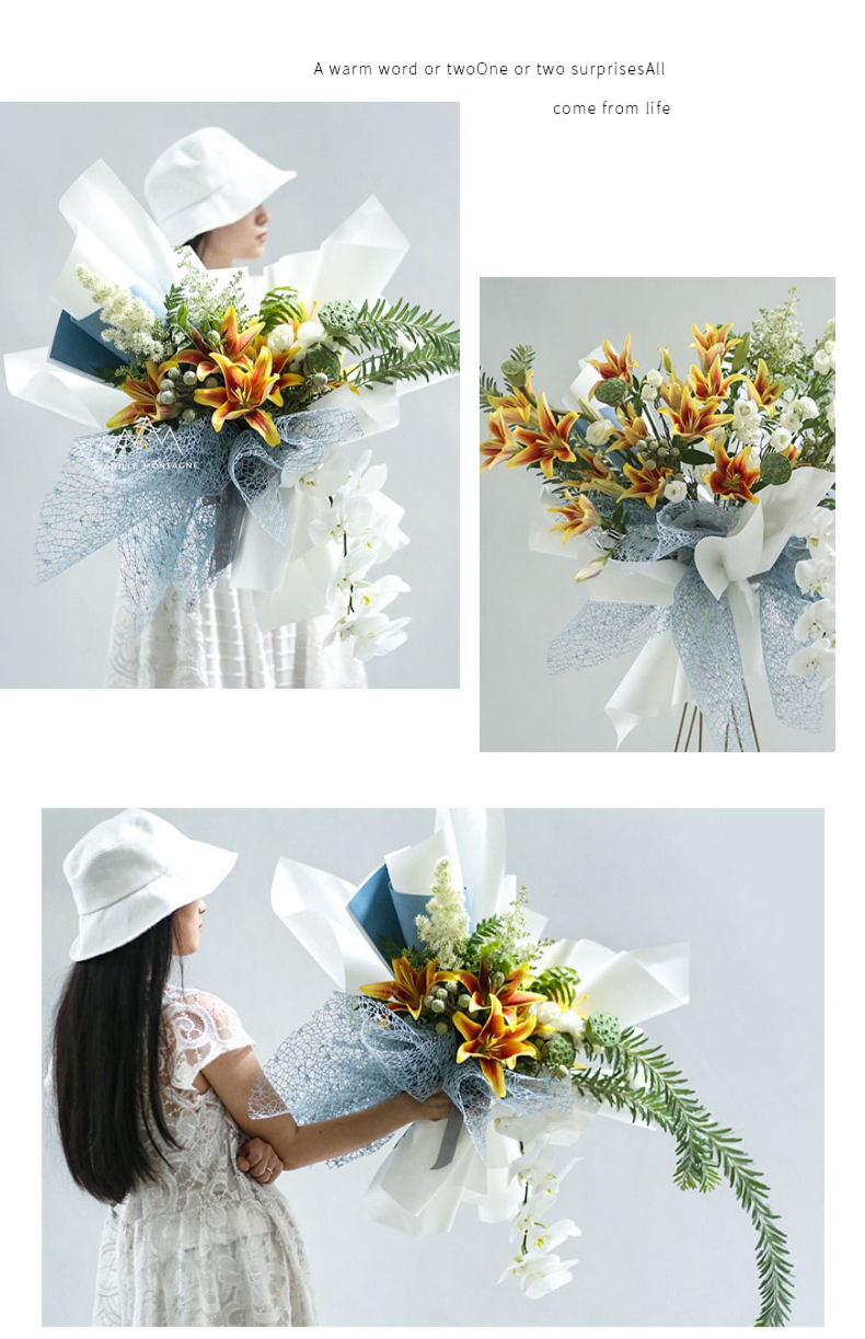 Blomsterinnpakningsnettpapir Uregelmessig hul nettinginnpakning Blomsterbukettpapir Frisk blomsteremballasjeark Blomsterinnpakningsutstyr_voghion.com