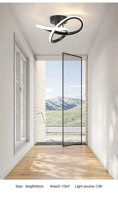 Luces LED modernas para techo de pasillo, iluminación nórdica para el hogar, montada en superficie para dormitorio, sala de estar, pasillo, luces para balcón_voghion.com